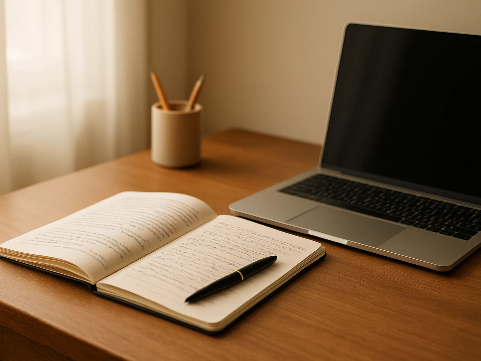 Content writing studio workspace